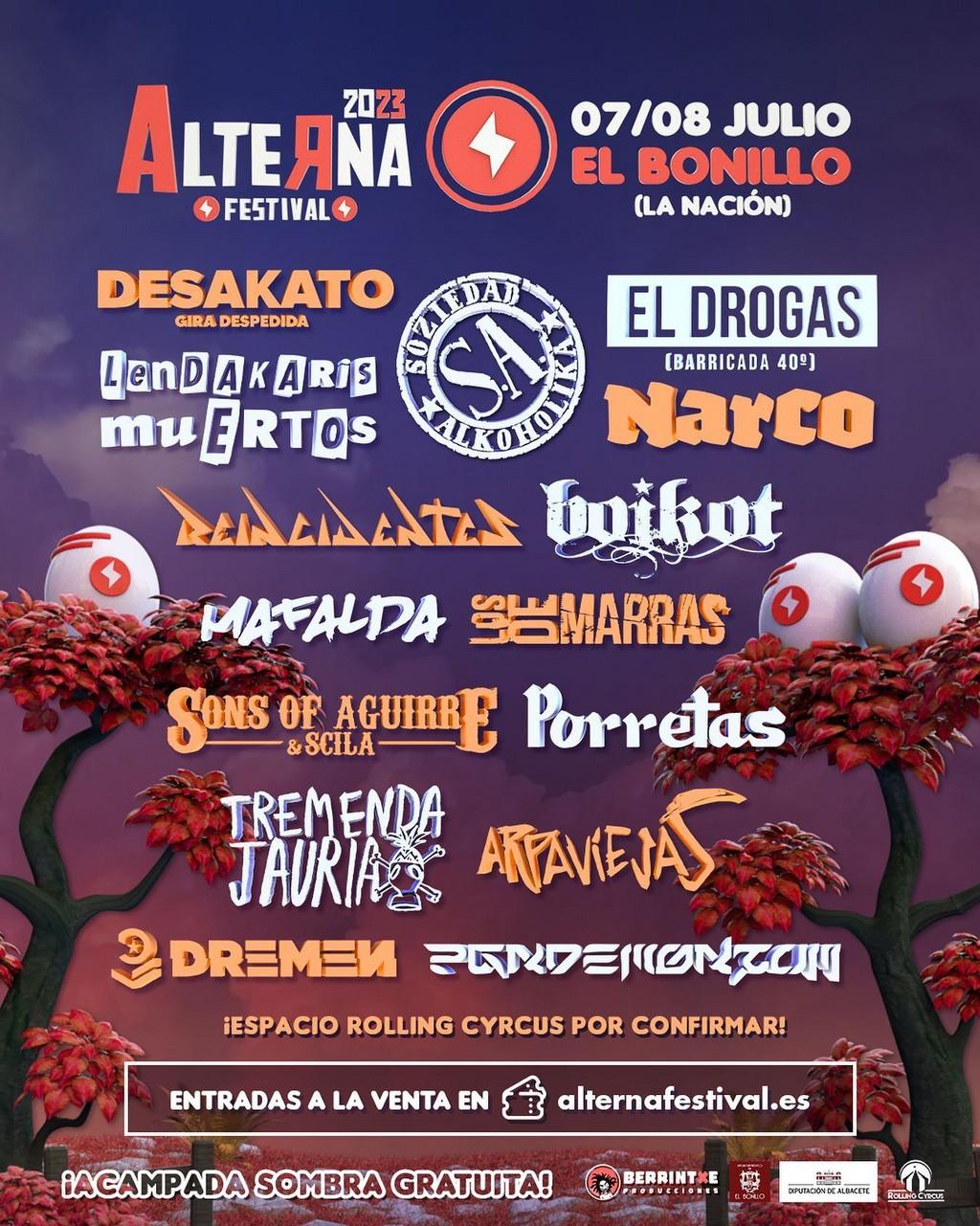 Lineup Poster Alterna Festival 2023