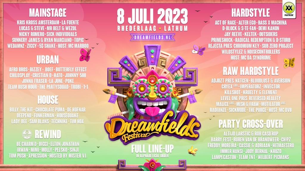 Lineup Poster Dreamfields 2023