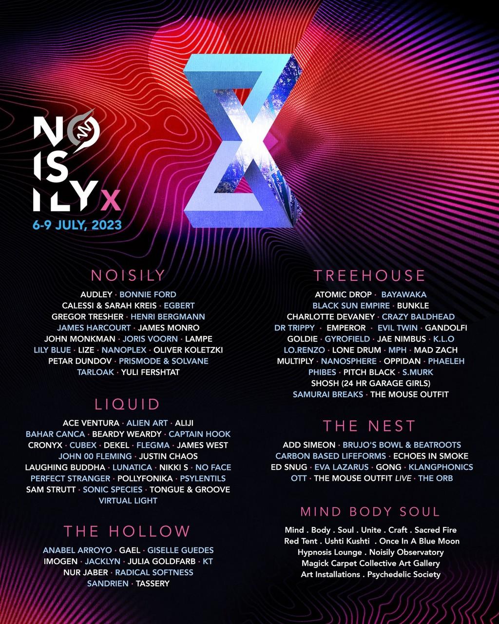 Lineup Poster Noisily Festival 2023