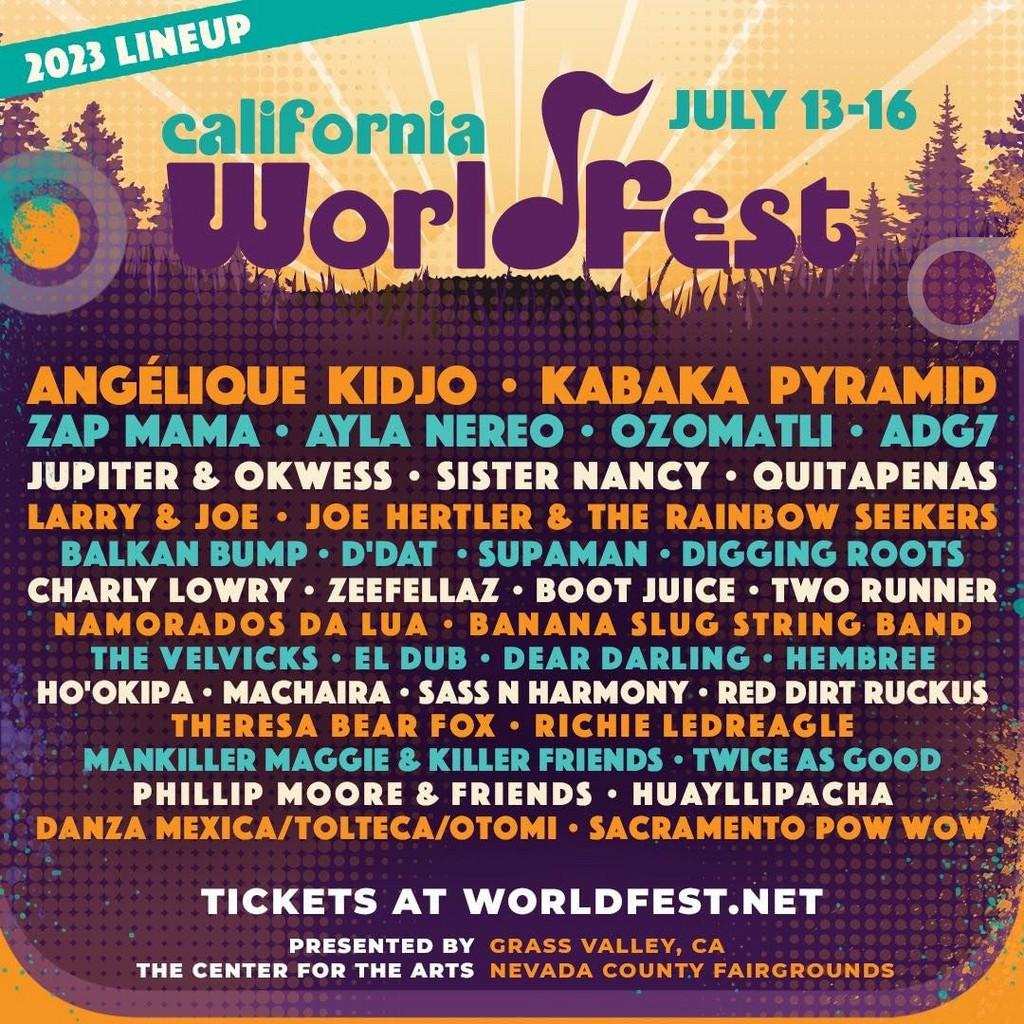 Lineup Poster California WorldFest 2023