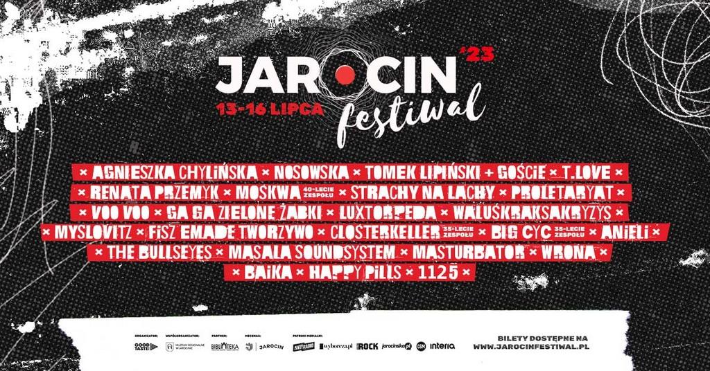 Lineup Poster Jarocin Festiwal 2023