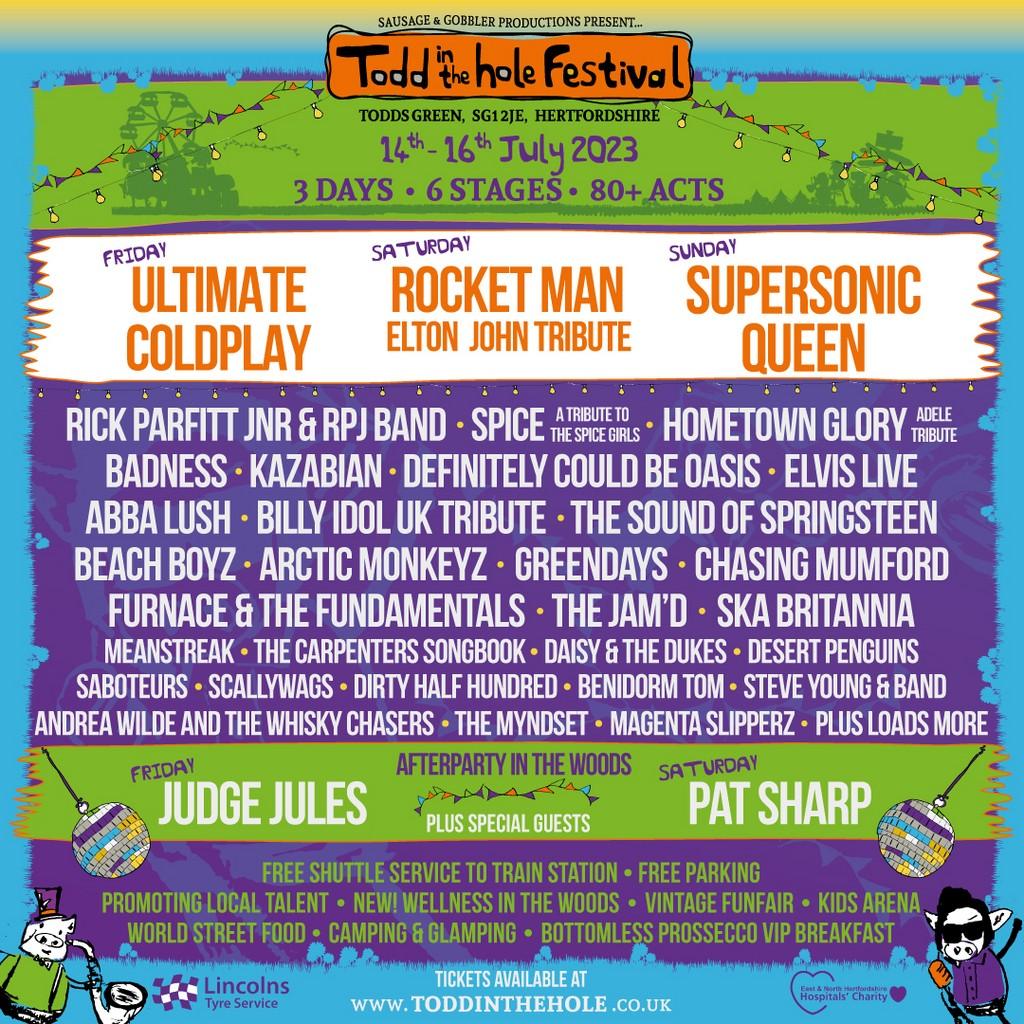 Lineup Poster Todd In The Hole Festival 2023