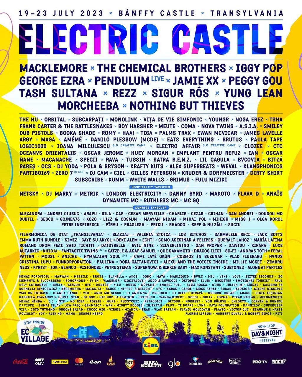Lineup Poster Electric Castle 2023