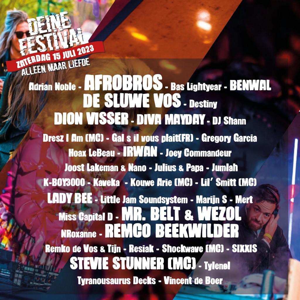 Lineup Poster Deine Festival 2023