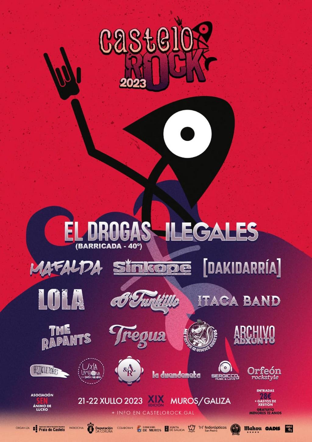 Lineup Poster Castelo Rock 2023