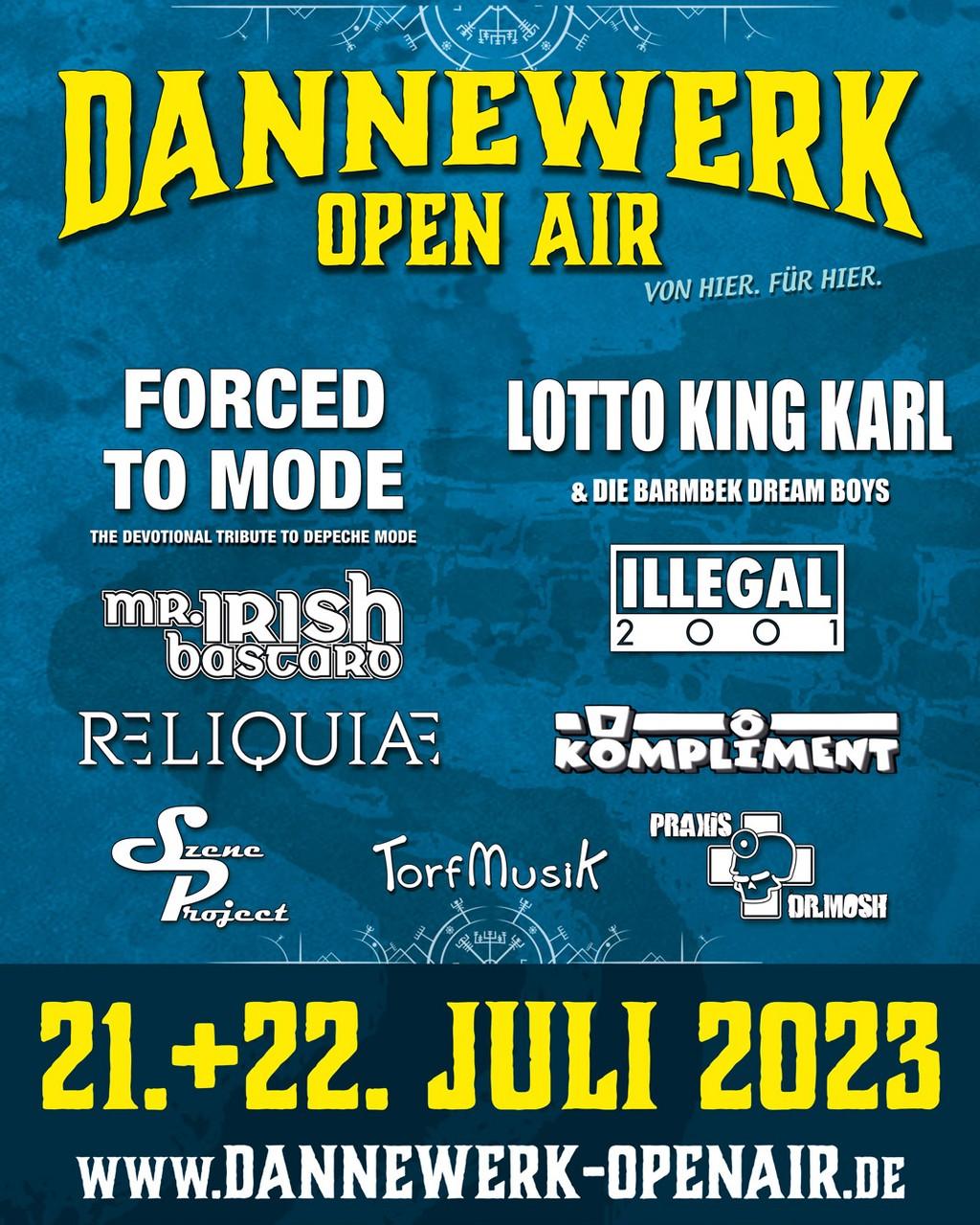 Lineup Poster Dannewerk Open Air 2023