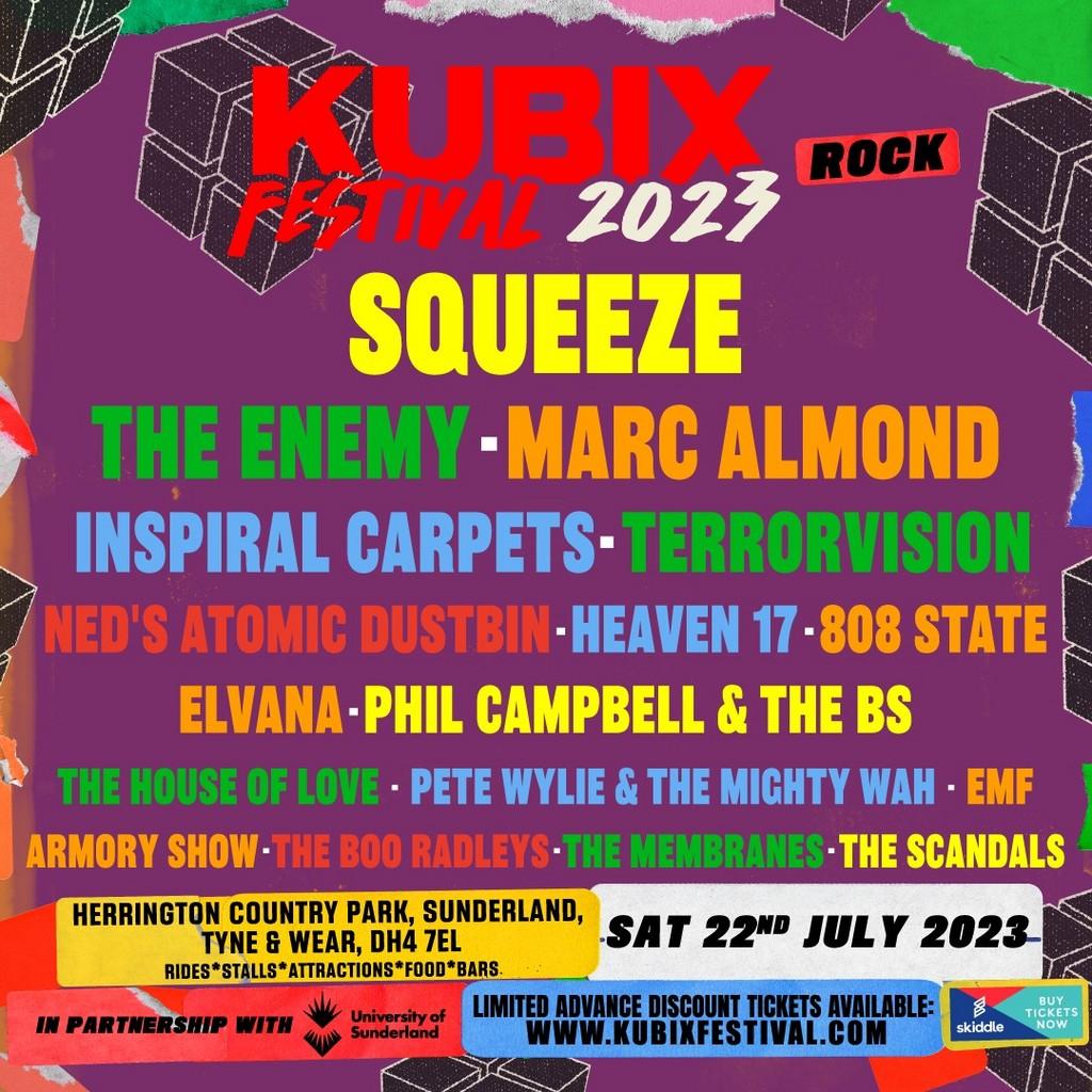 Lineup Poster Kubix Festival Rock & Indie 2023