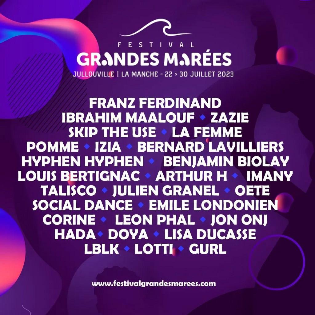 Lineup Poster Grandes Marees 2023