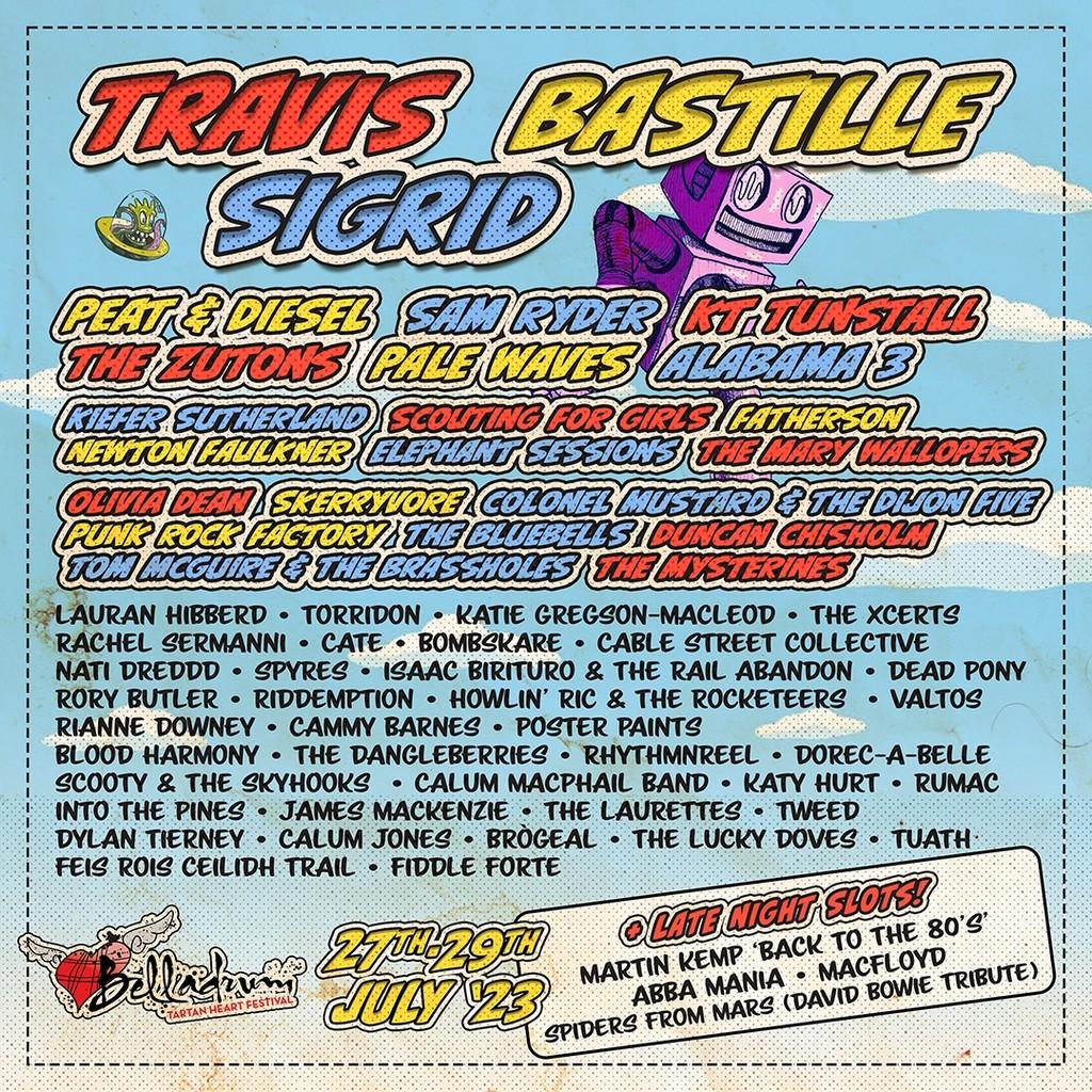 Lineup Poster Belladrum Tartan Heart Festival 2023