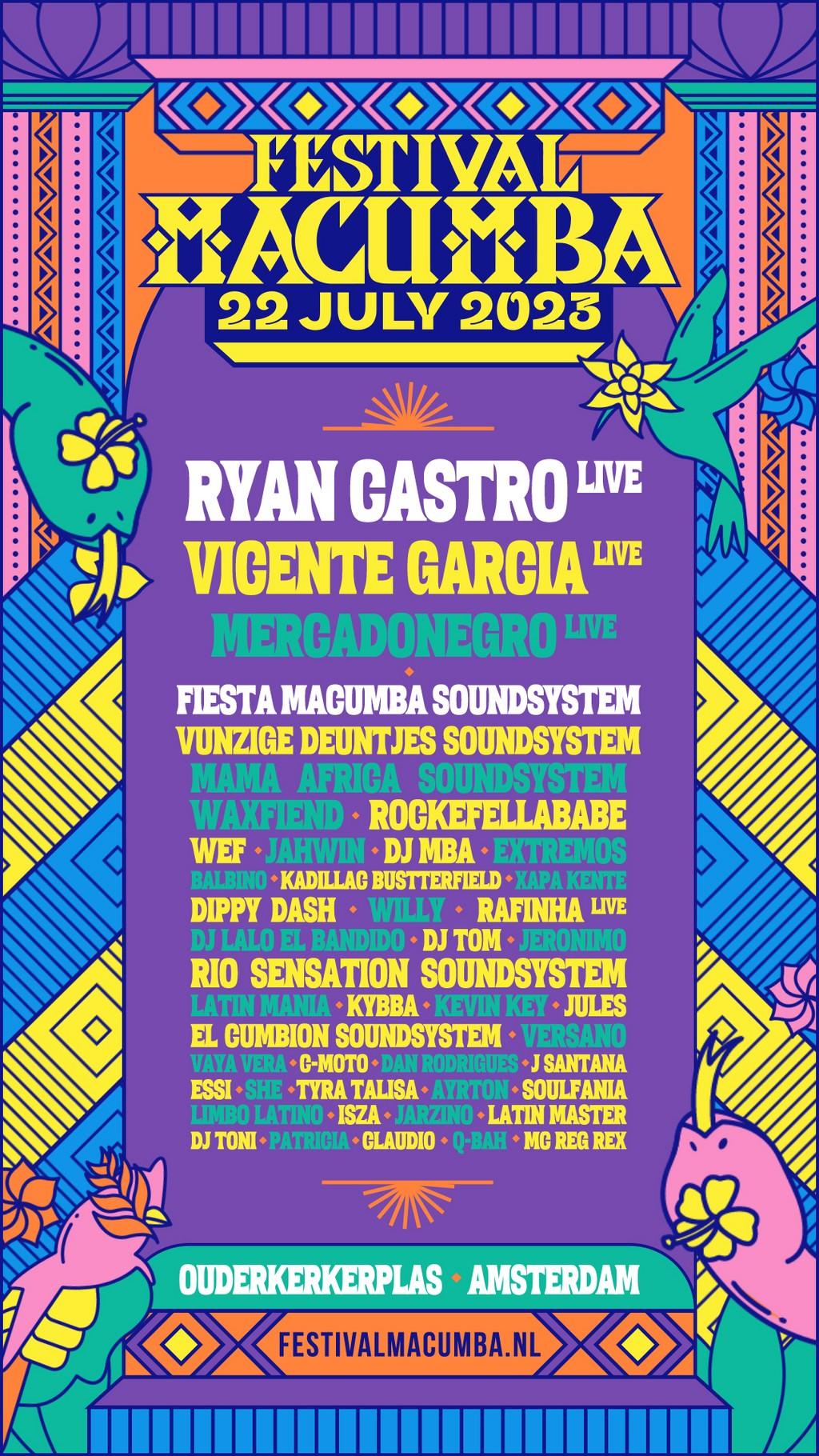 Lineup Poster Festival Macumba 2023