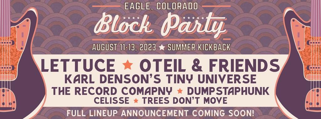 Lineup Poster Block Party Eagle 2023