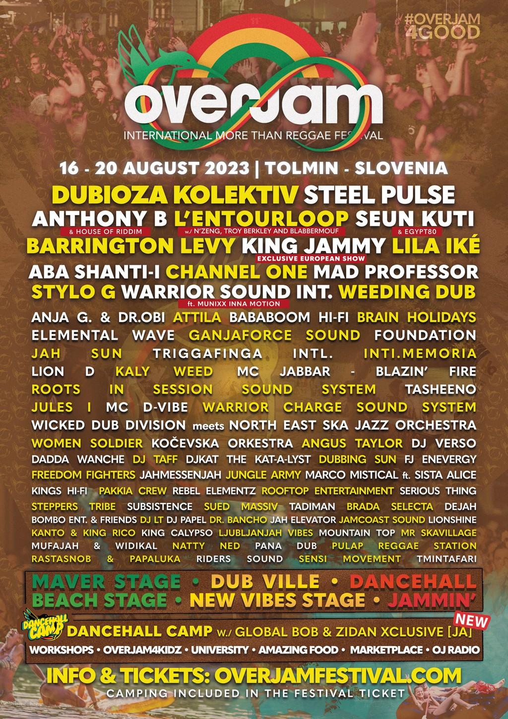 Lineup Poster OverJam Festival 2023