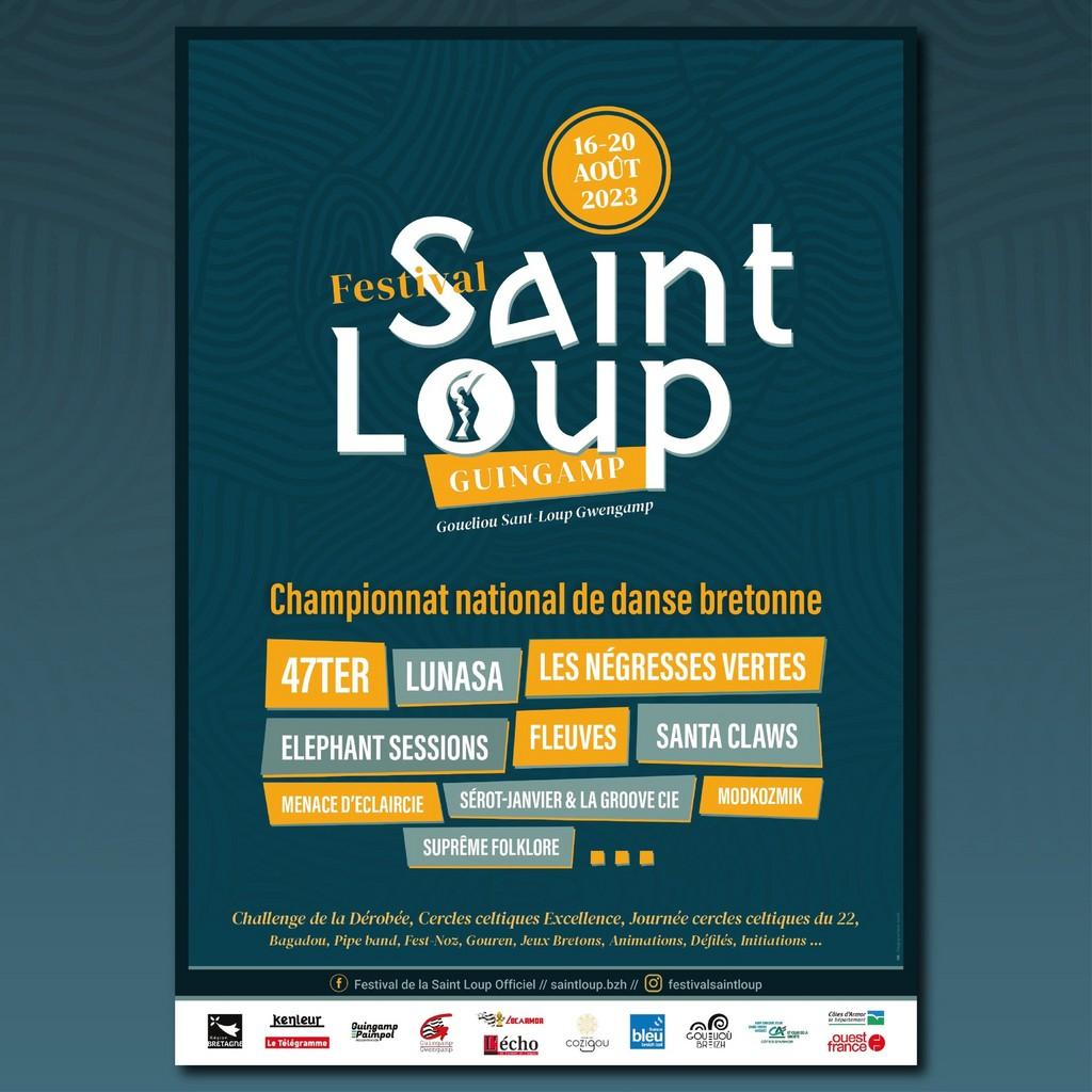 Lineup Poster Festival de la Saint Loup 2023