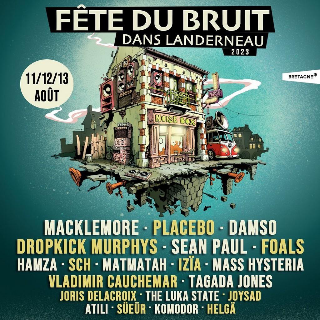 Lineup Poster Fête du Bruit dans Landerneau 2023