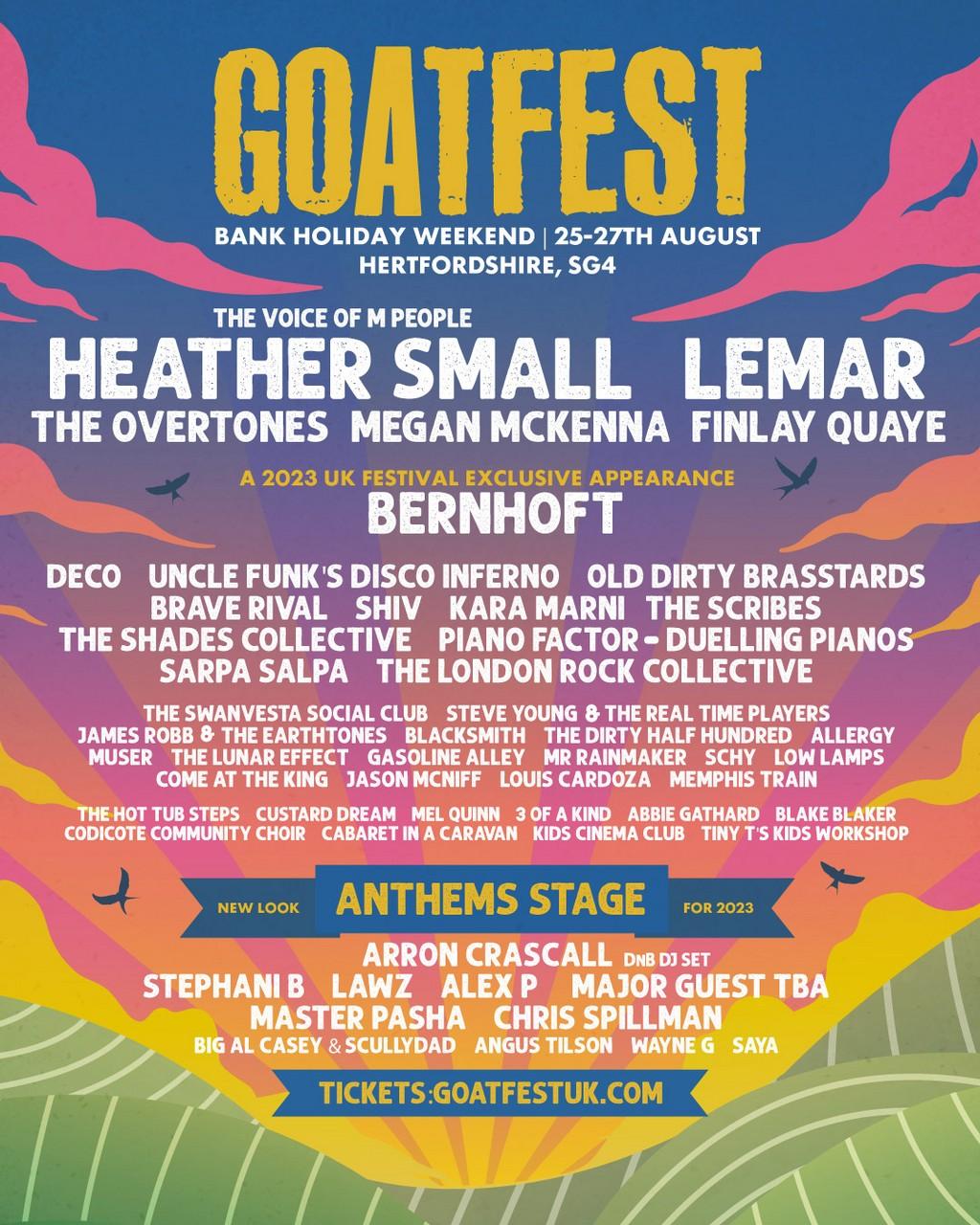 Lineup Poster Goatfest 2023