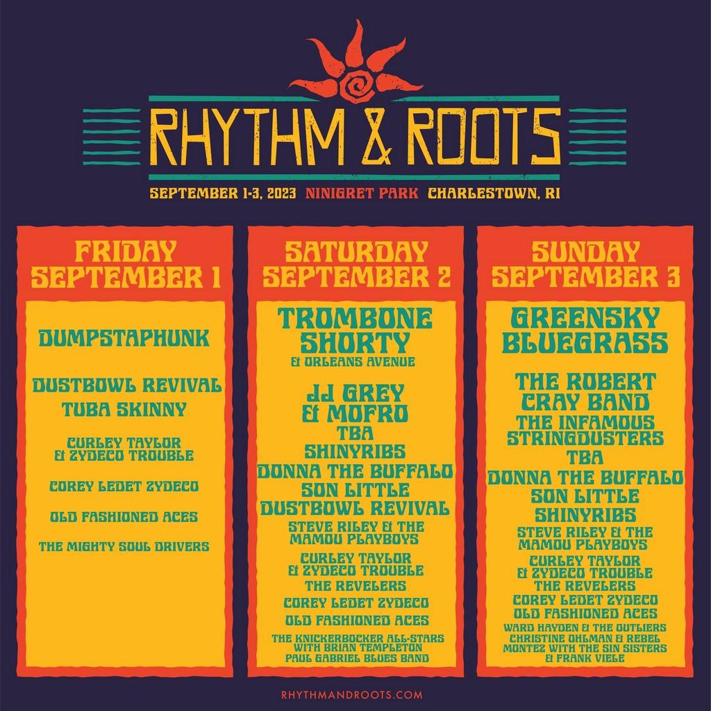 Lineup Poster Rhythm & Roots Festival 2023
