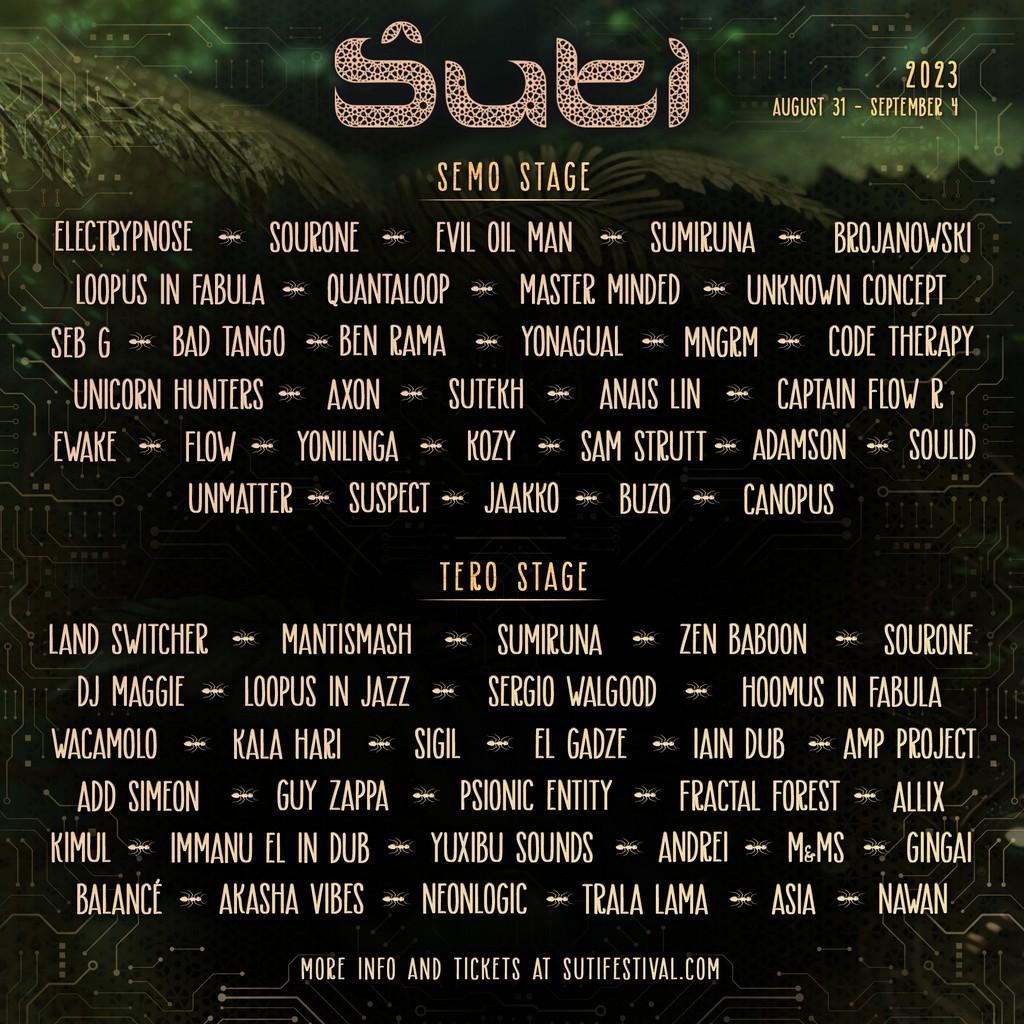 Lineup Poster SUTI Festival 2023