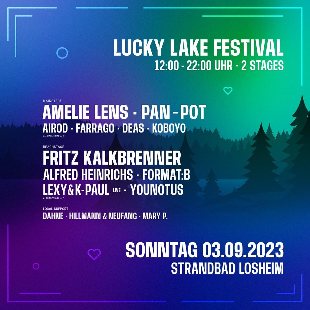 Lineup Poster Lucky Lake Festival 2023