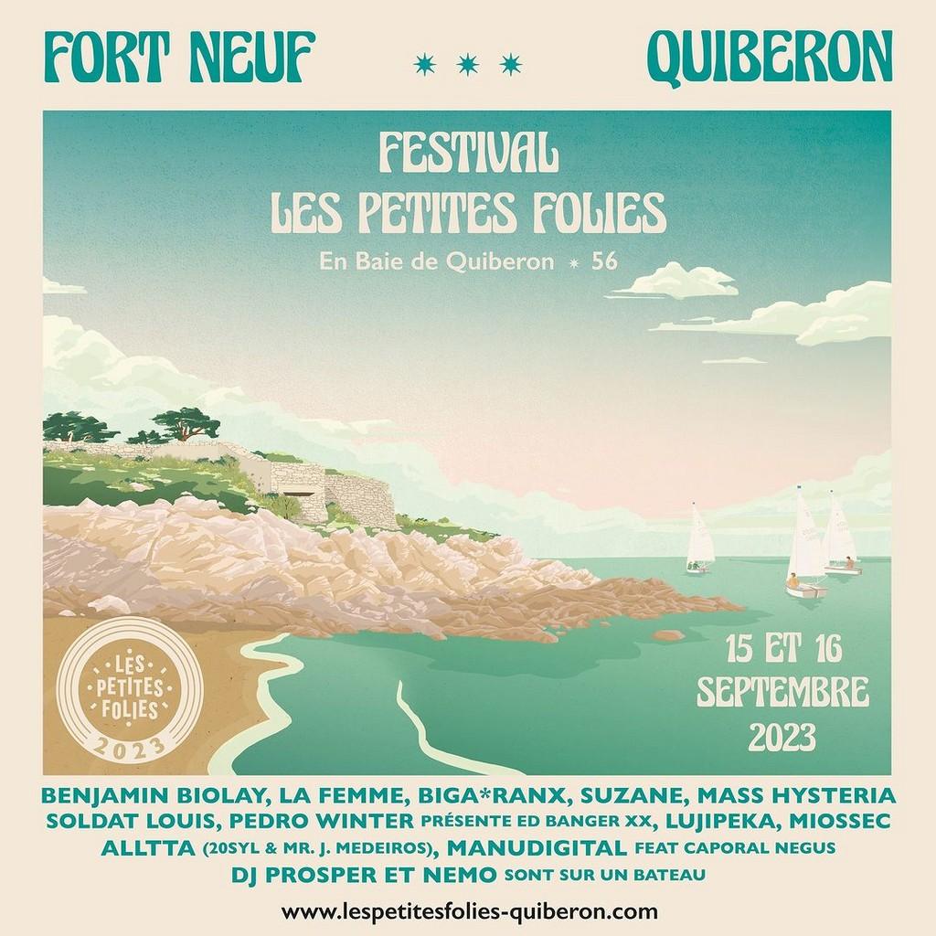 Lineup Poster Festival Les Petites Folies Baie de Quiberon 2023