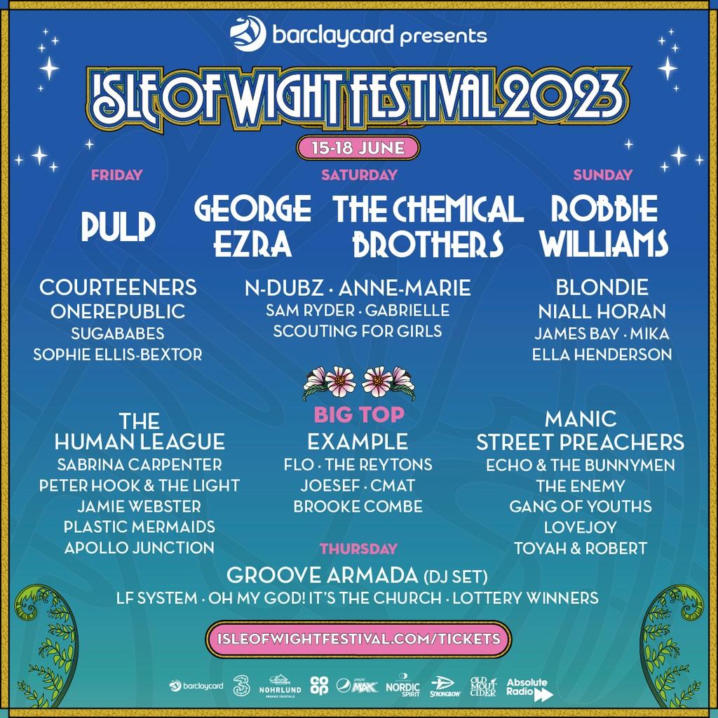 Lineup Poster Isle Of Wight Festival 2023