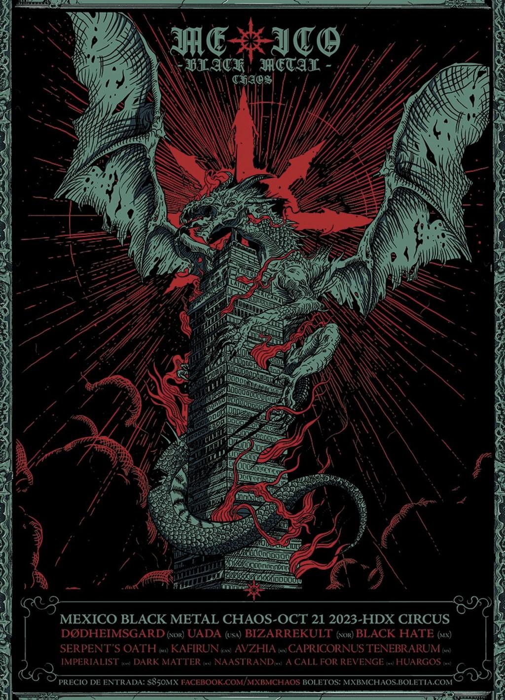 Lineup Poster México Black Metal Chaos 2023