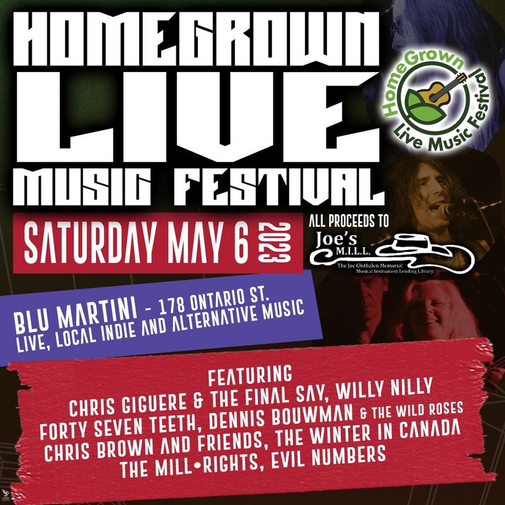 Lineup Poster HomeGrown Live Music Festival 2023