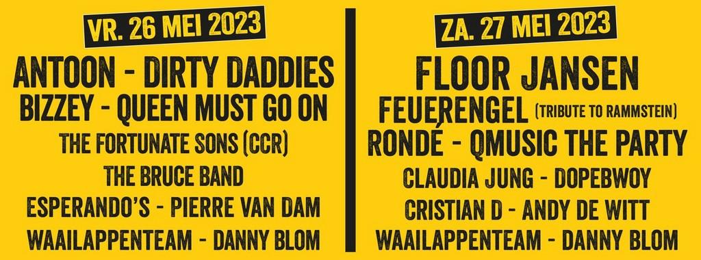 Lineup Poster Muziekweekend Pesse 2023