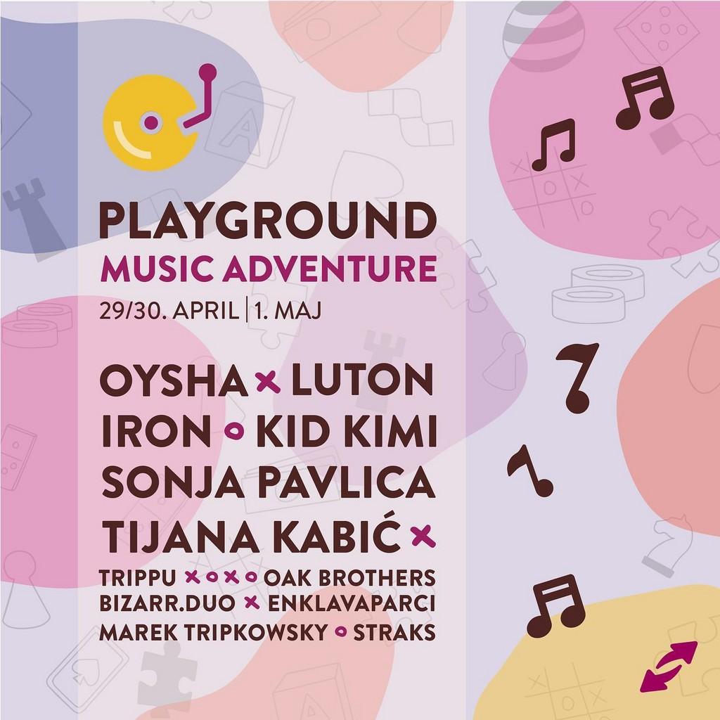 Lineup Poster Playground PopUp Festival 2023