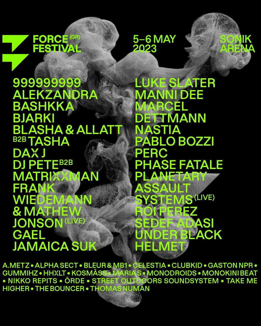 Lineup Poster Force Festival 2023