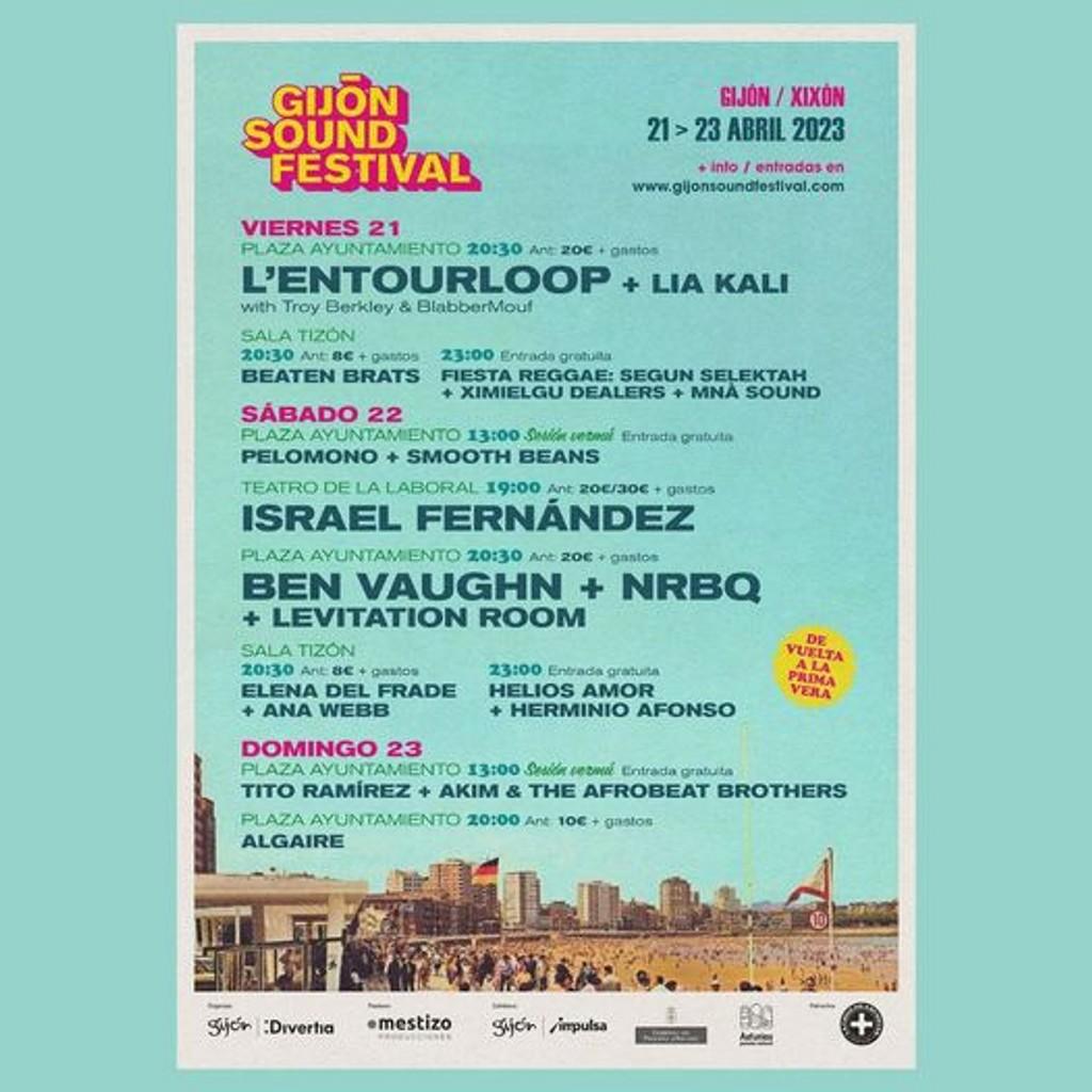 Lineup Poster Gijón Sound Festival 2023