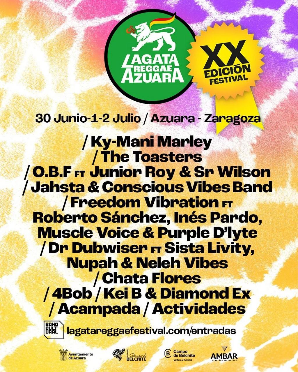 Lineup Poster Lagata Reggae Festival 2023