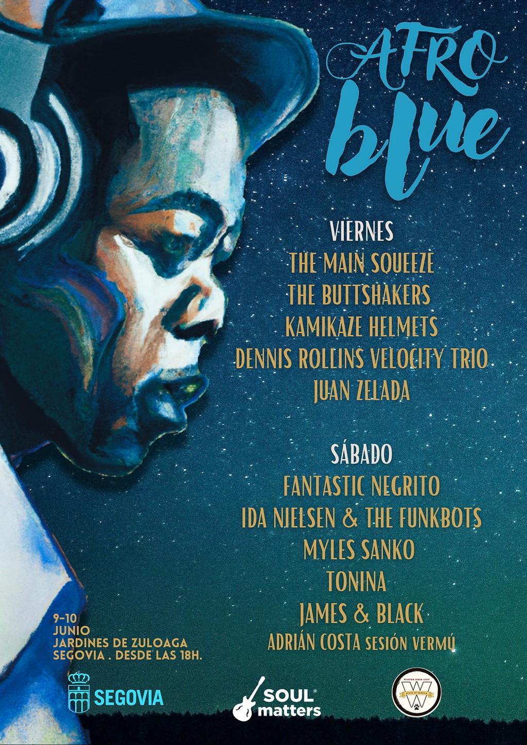 Lineup Poster Afro Blue Festival 2023