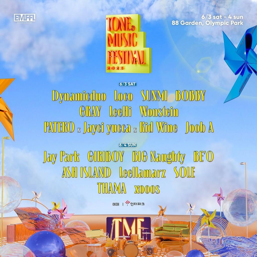 Lineup Poster Tone & Music Festival 2023