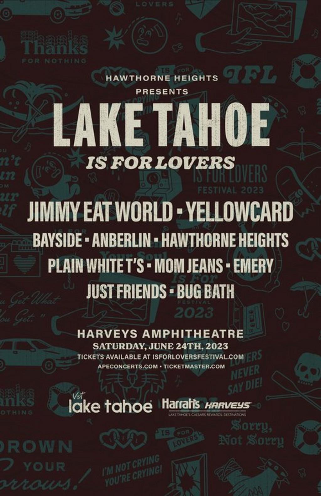 Lineup Poster Lake Tahoe Is For Lovers Festival 2023