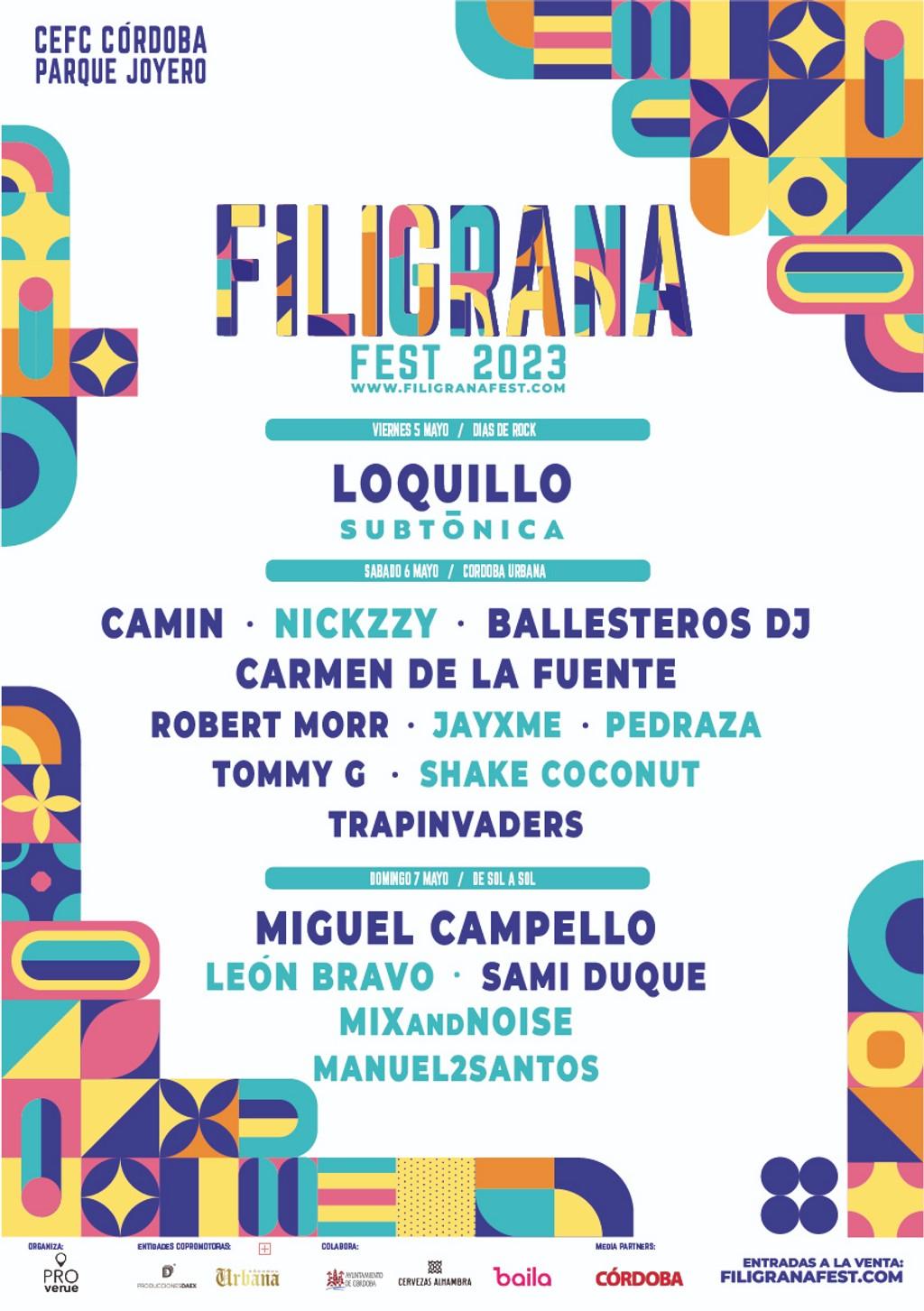 Lineup Poster Filigrana Fest 2023