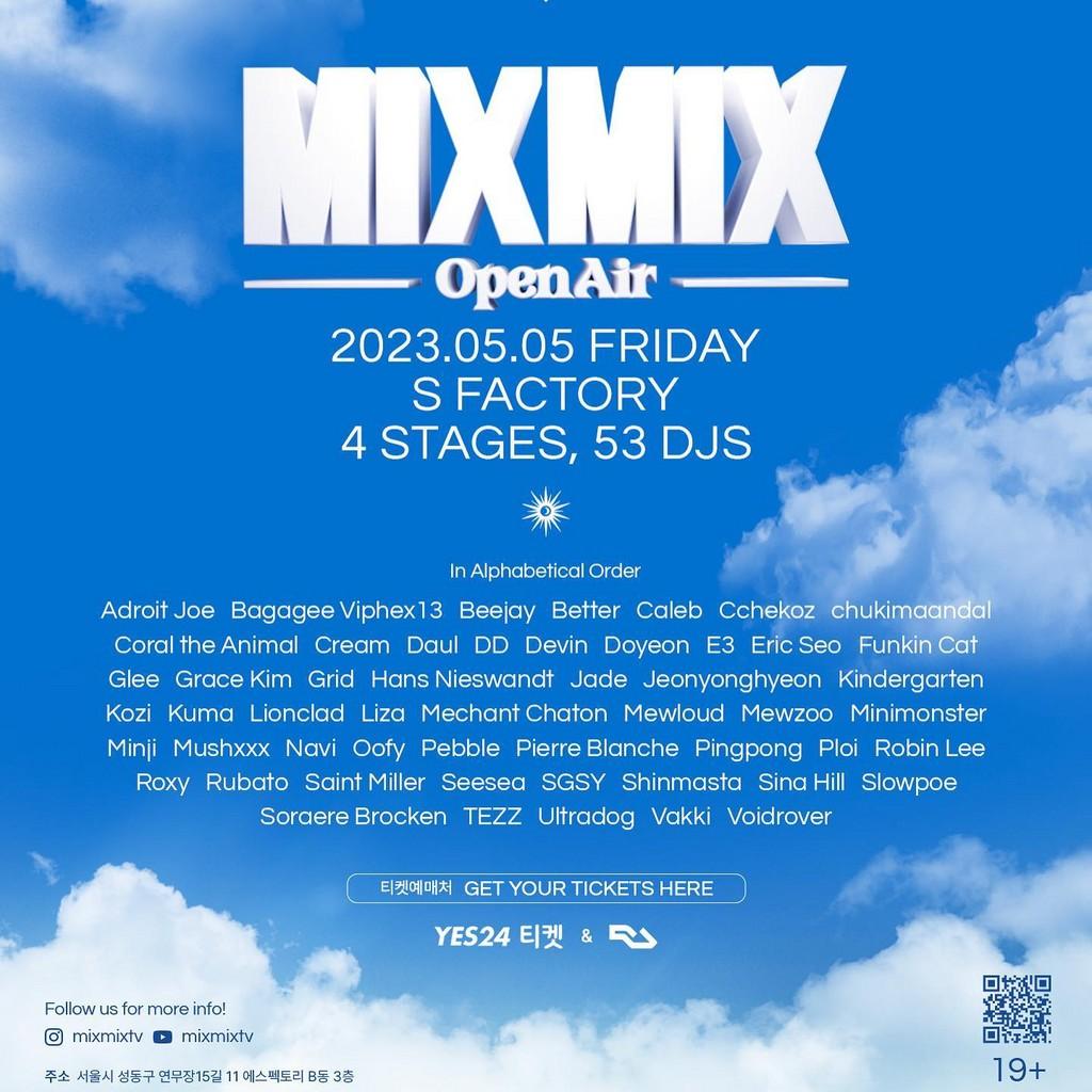 Lineup Poster Mixmix Open Air 2023