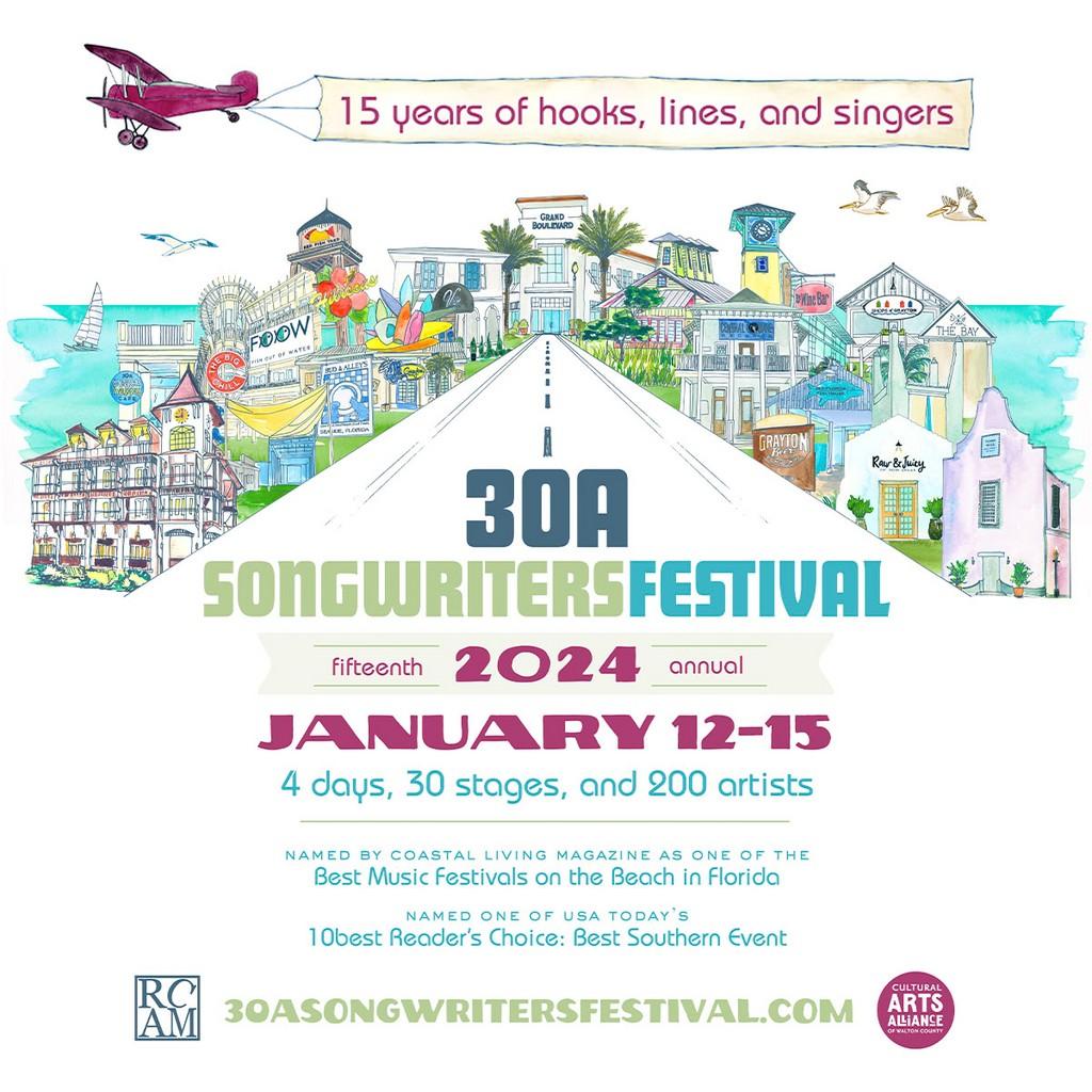 Lineup Poster 30A Songwriters Festival 2024