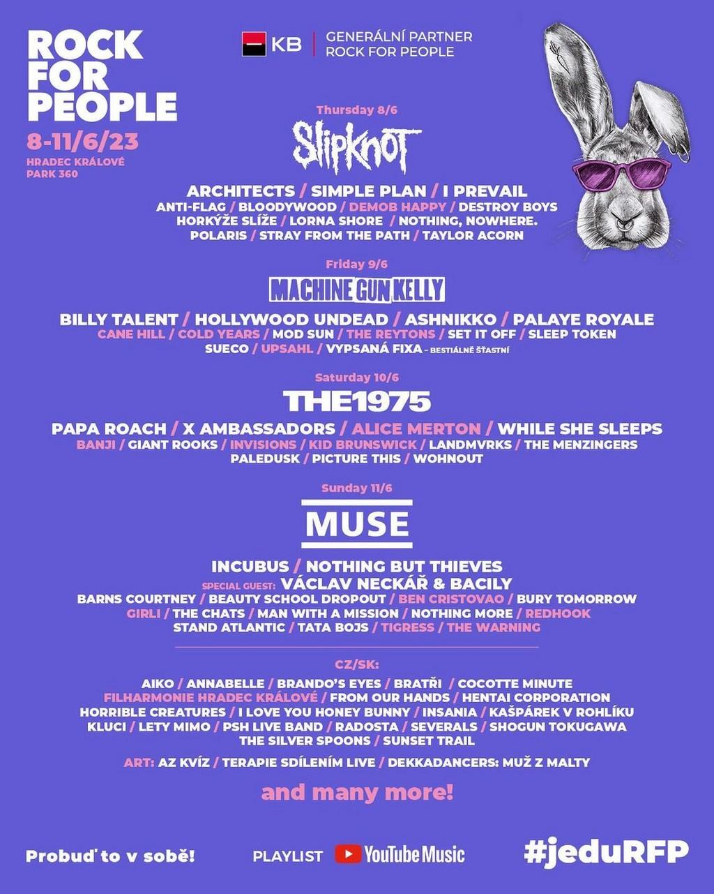Lineup Poster Rock For People 2023