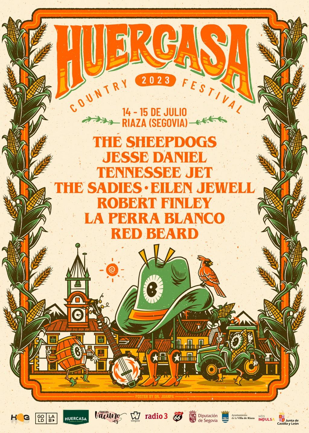 Lineup Poster Huercasa Country Festival 2023