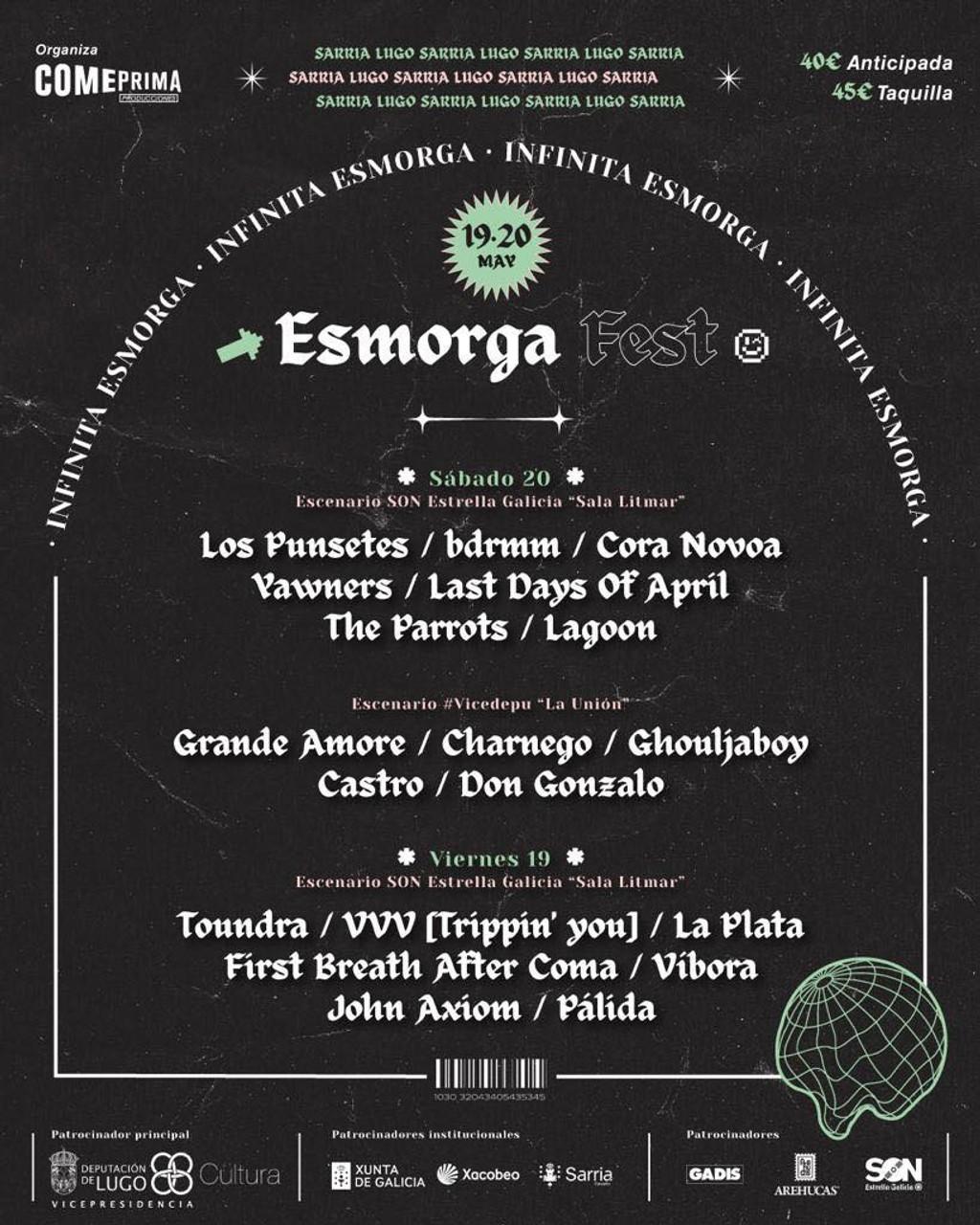 Lineup Poster Esmorga Fest 2023