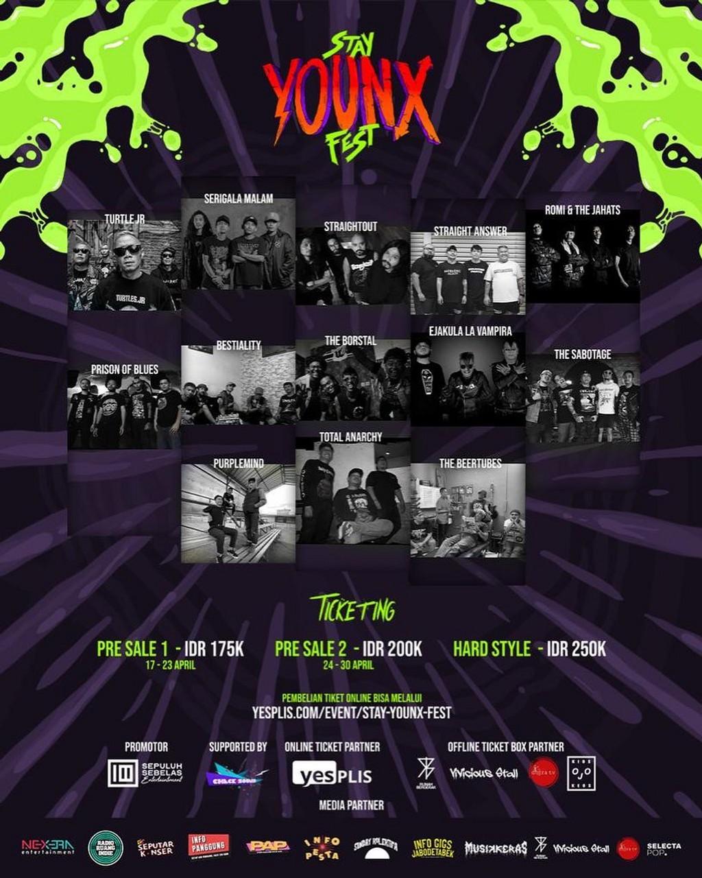 Lineup Poster Stayounx fest 2023