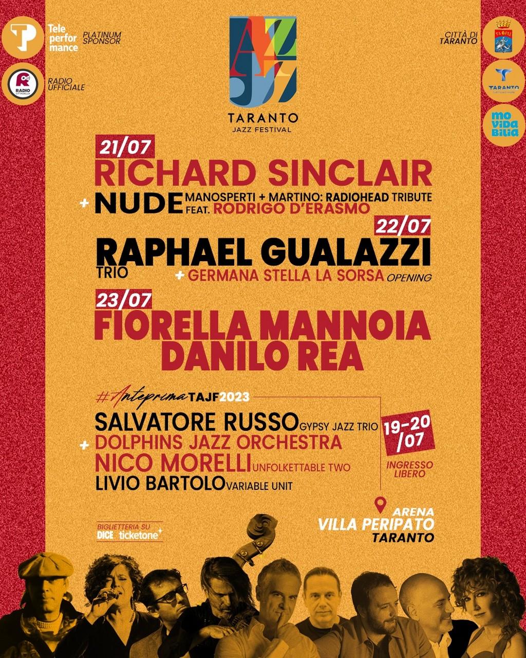 Lineup Poster Taranto Jazz Festival 2023
