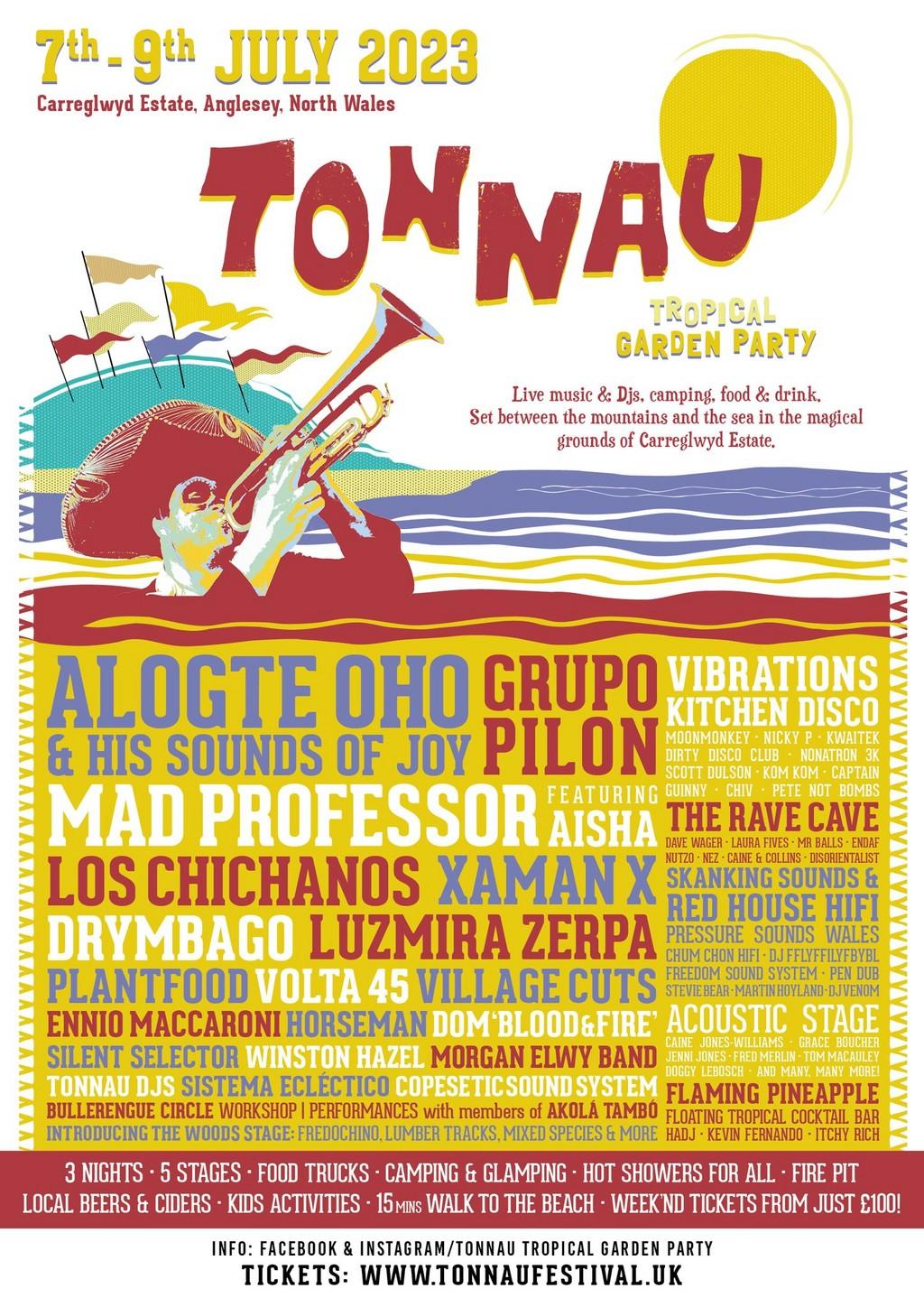 Lineup Poster Tonnau Tropical Garden Party 2023