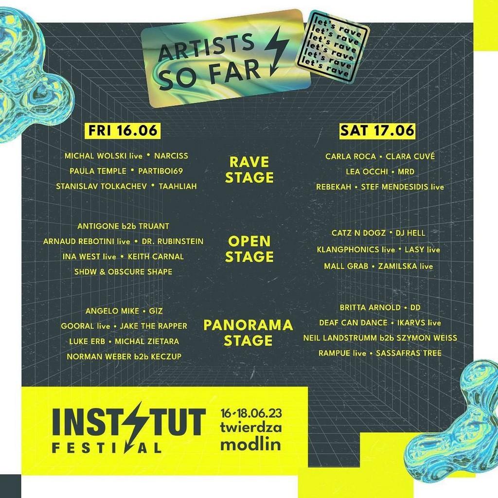 Lineup Poster Instytut Festival 2023