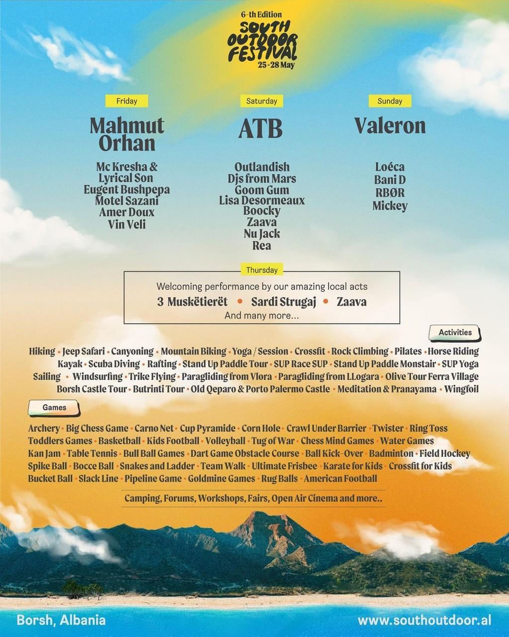 Lineup Poster South Outdoor Festival 2023