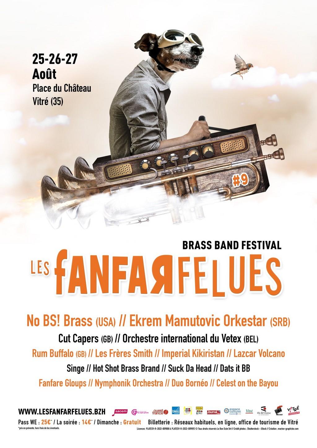Lineup Poster Festival Les Fanfarfelues 2023
