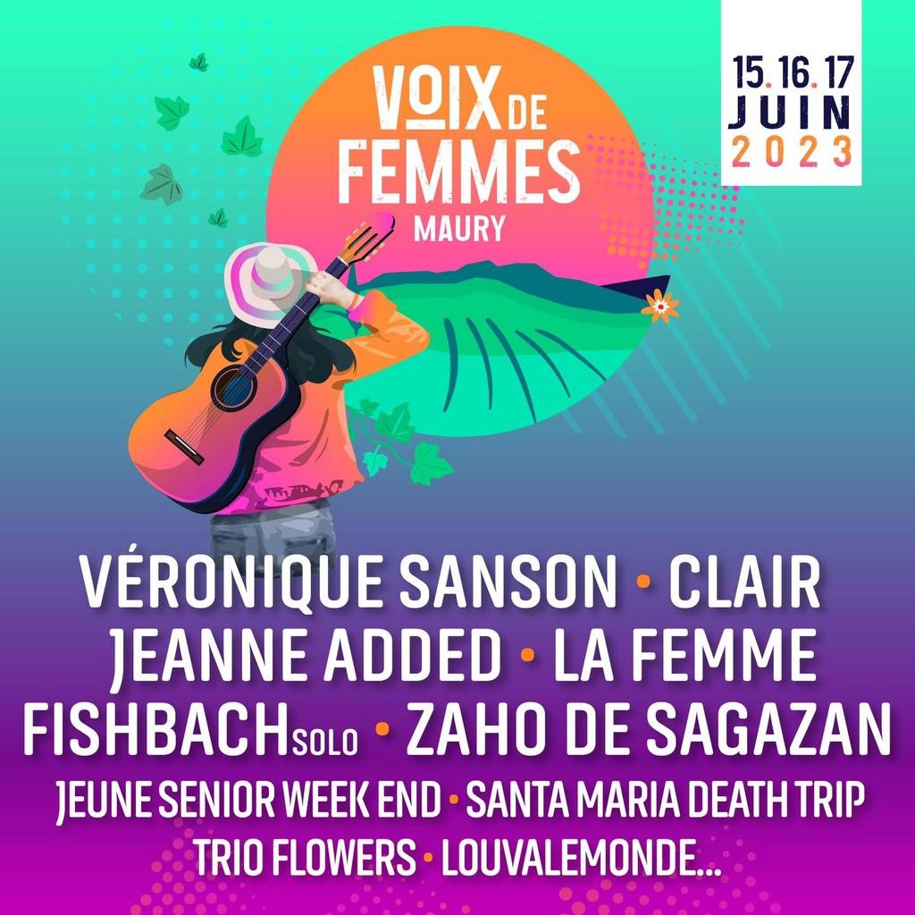 Lineup Poster Festival Voix de Femmes 2023