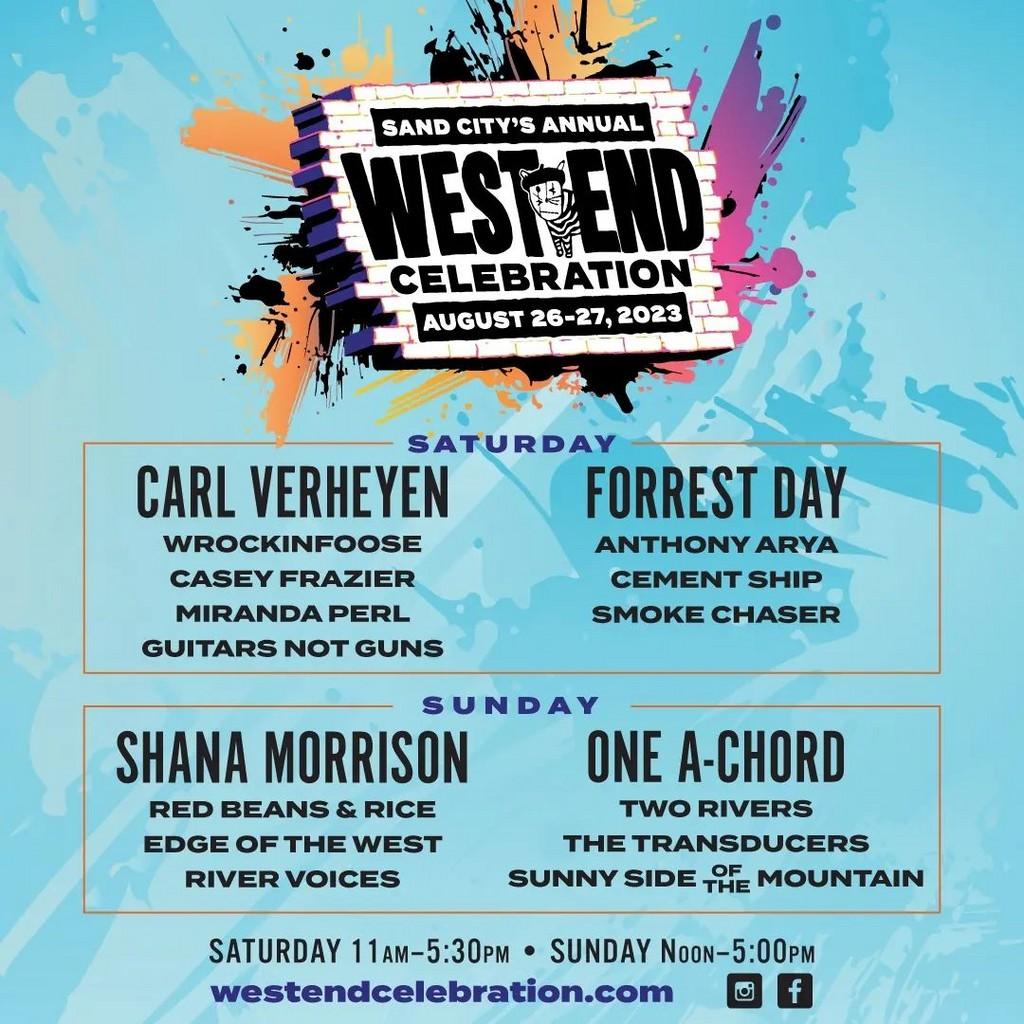 Lineup Poster West End Celebration 2023