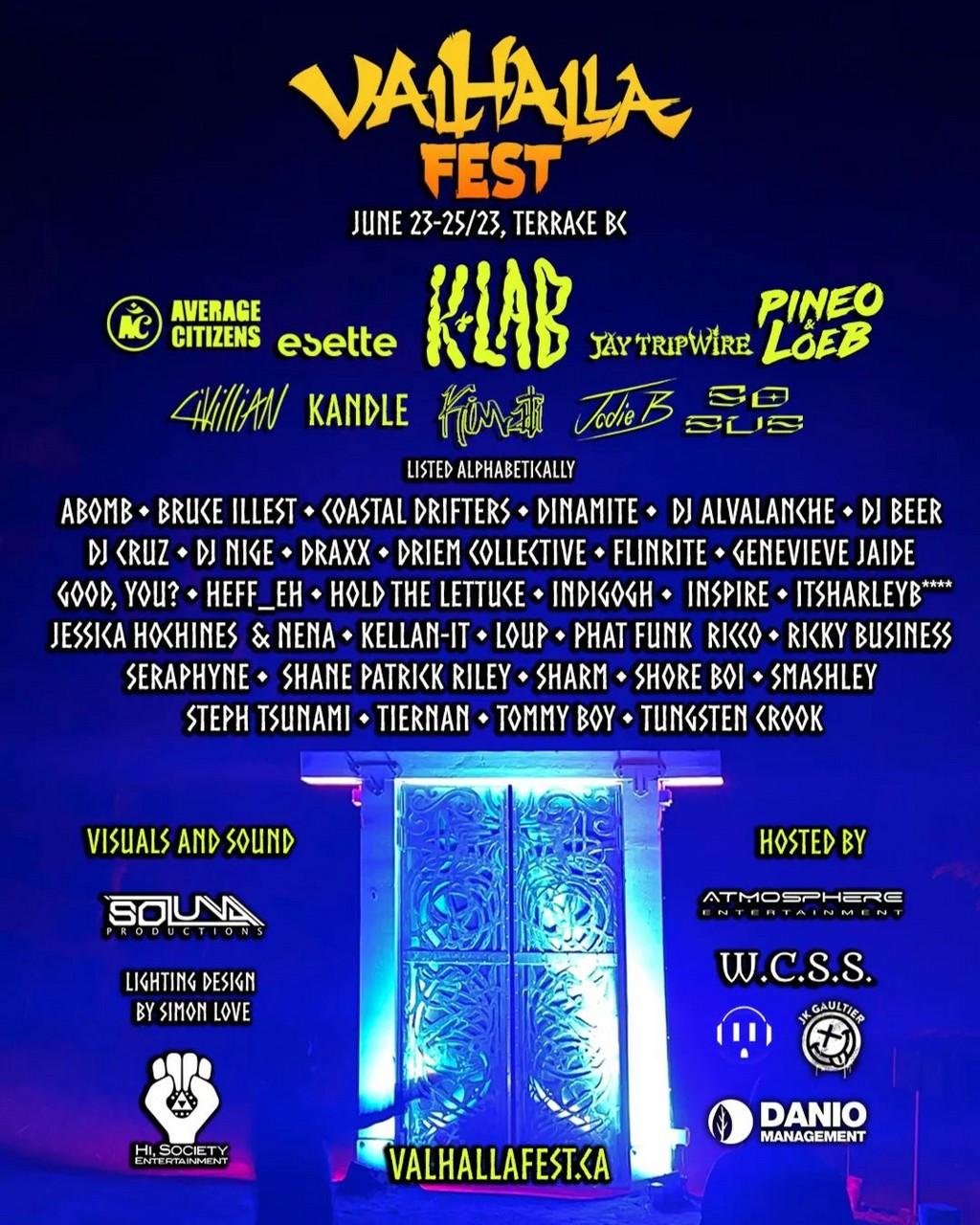 Lineup Poster ValhallaFest 2023