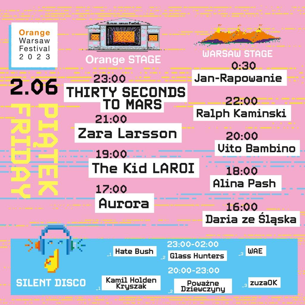 Lineup Poster Orange Warsaw Festival 2023